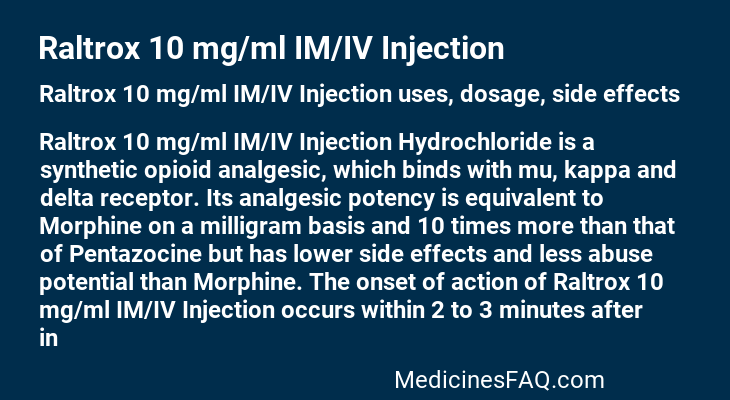 Raltrox 10 mg/ml IM/IV Injection