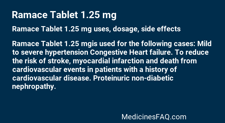 Ramace Tablet 1.25 mg