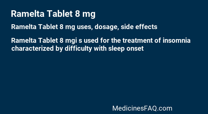 Ramelta Tablet 8 mg