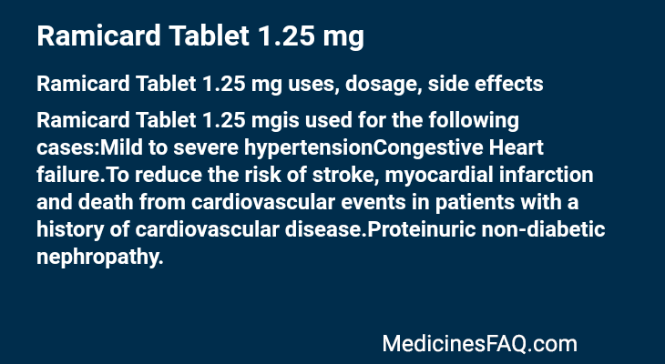 Ramicard Tablet 1.25 mg