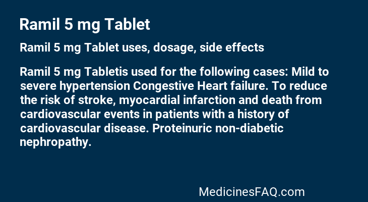 Ramil 5 mg Tablet