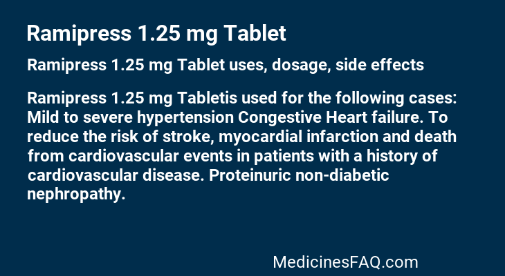 Ramipress 1.25 mg Tablet