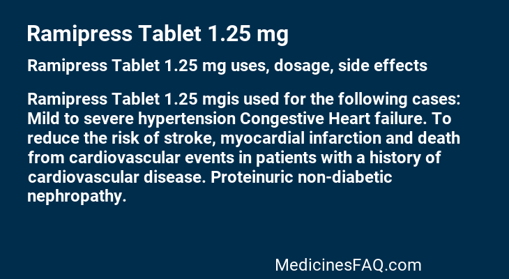 Ramipress Tablet 1.25 mg