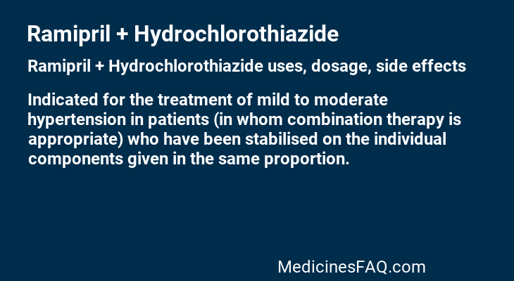 Ramipril + Hydrochlorothiazide