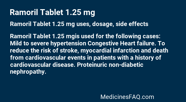 Ramoril Tablet 1.25 mg