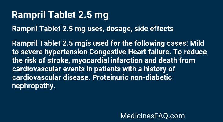 Rampril Tablet 2.5 mg