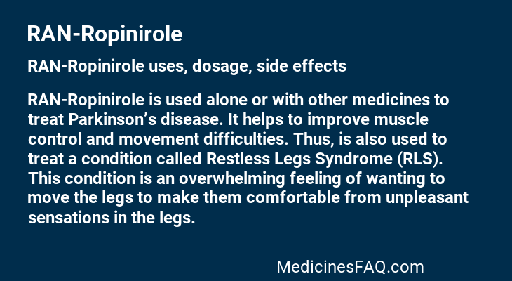 RAN-Ropinirole