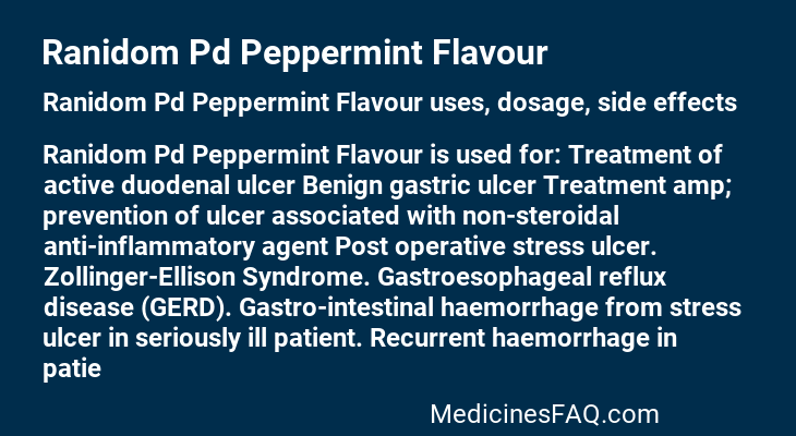 Ranidom Pd Peppermint Flavour