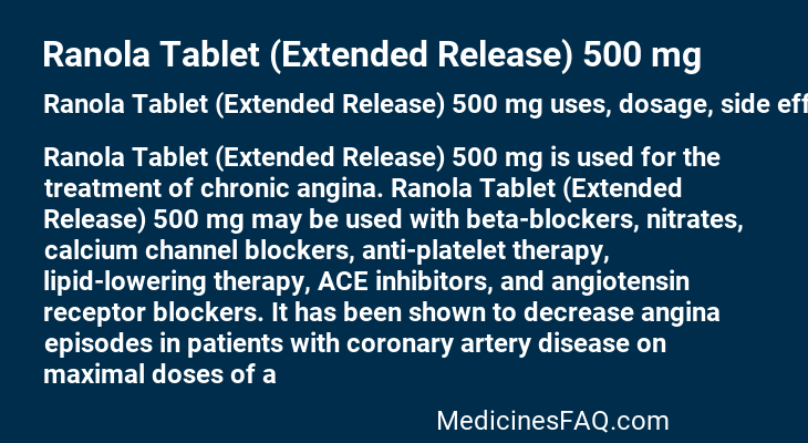 Ranola Tablet (Extended Release) 500 mg