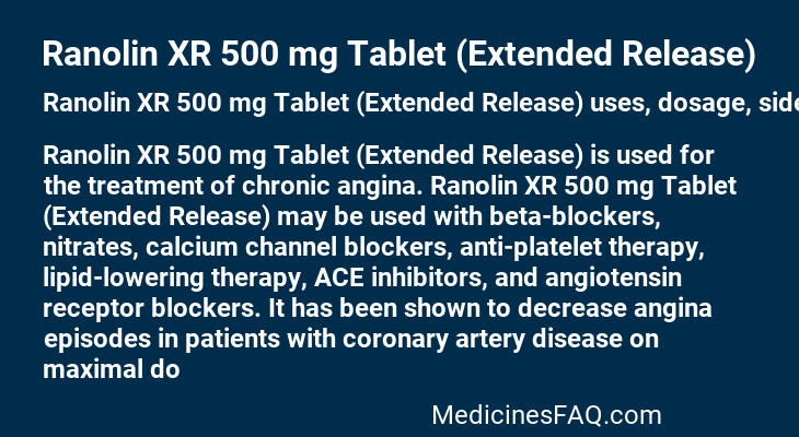 Ranolin XR 500 mg Tablet (Extended Release)