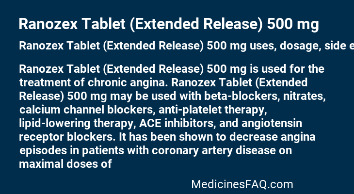 Ranozex Tablet (Extended Release) 500 mg