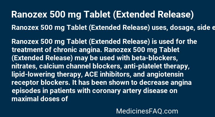 Ranozex 500 mg Tablet (Extended Release)