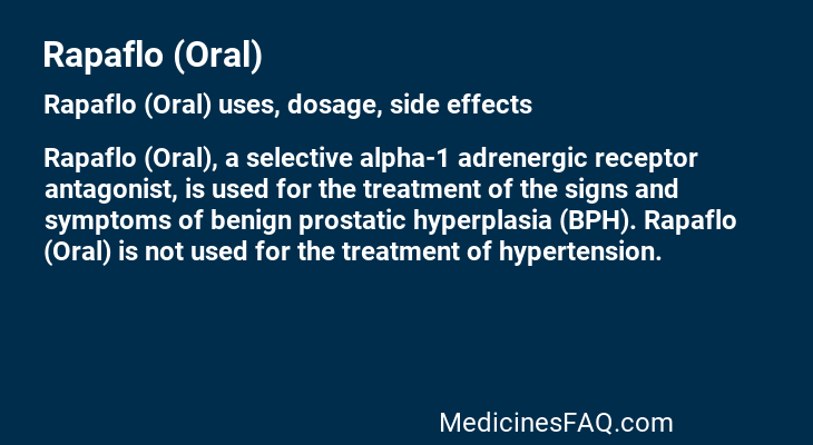 Rapaflo (Oral)