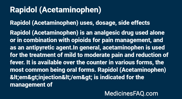 Rapidol (Acetaminophen)