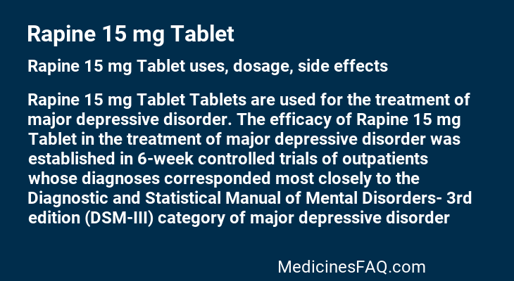 Rapine 15 mg Tablet