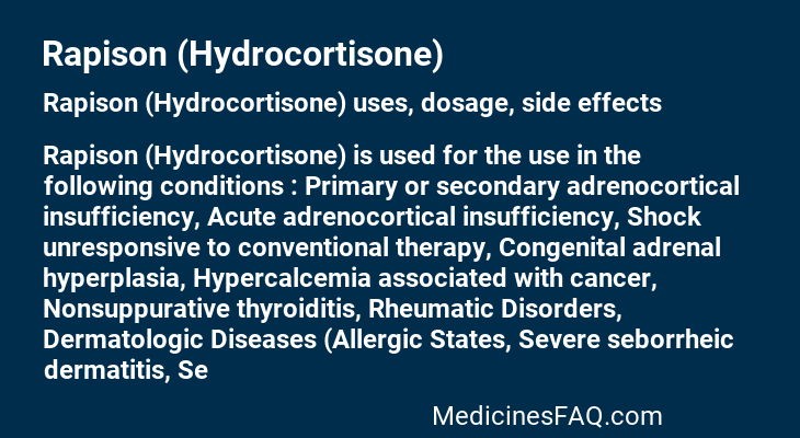 Rapison (Hydrocortisone)