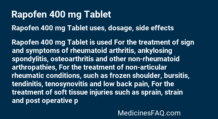 Rapofen 400 mg Tablet