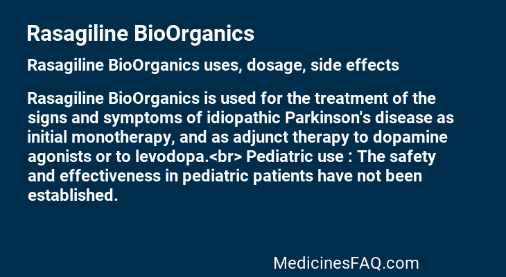 Rasagiline BioOrganics