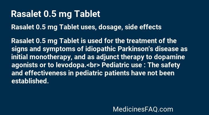 Rasalet 0.5 mg Tablet