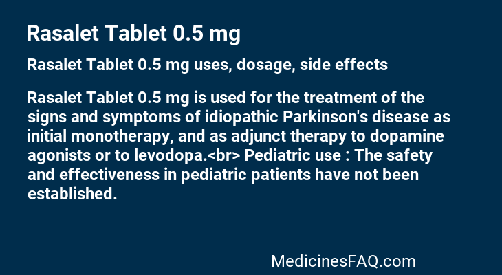 Rasalet Tablet 0.5 mg