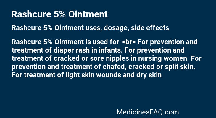 Rashcure 5% Ointment