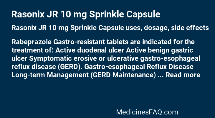 Rasonix JR 10 mg Sprinkle Capsule