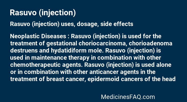 Rasuvo (injection)