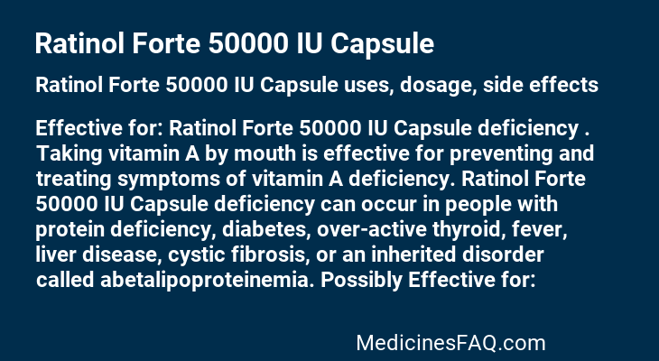 Ratinol Forte 50000 IU Capsule