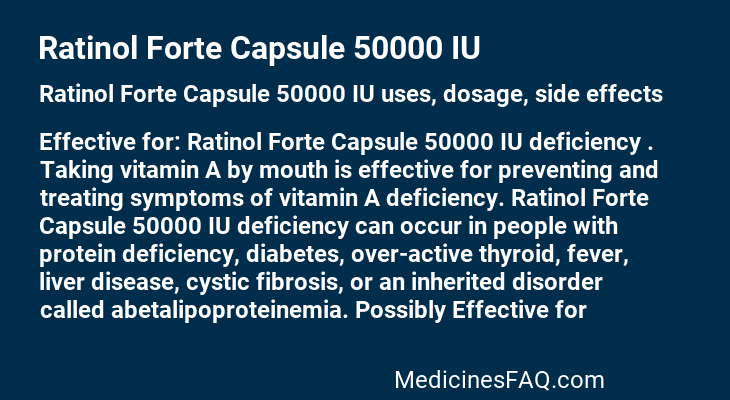 Ratinol Forte Capsule 50000 IU