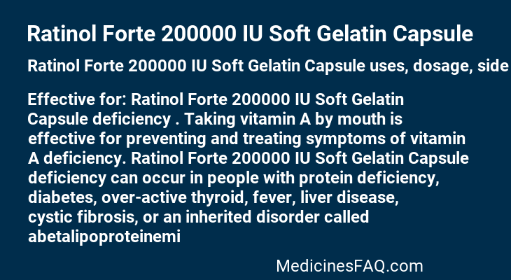 Ratinol Forte 200000 IU Soft Gelatin Capsule