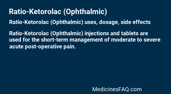 Ratio-Ketorolac (Ophthalmic)