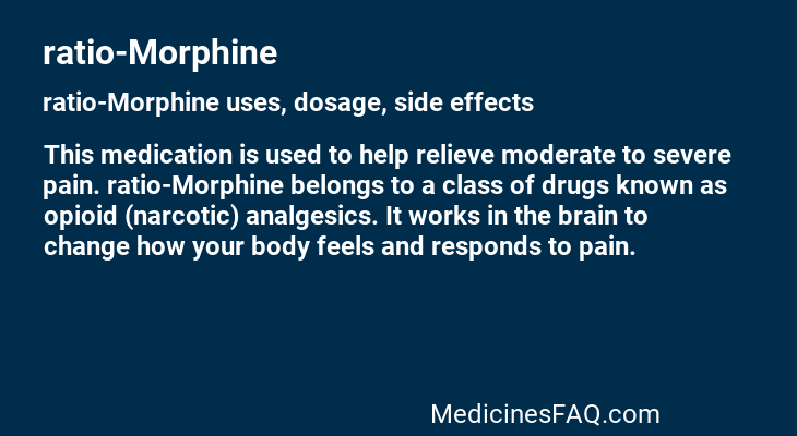 ratio-Morphine