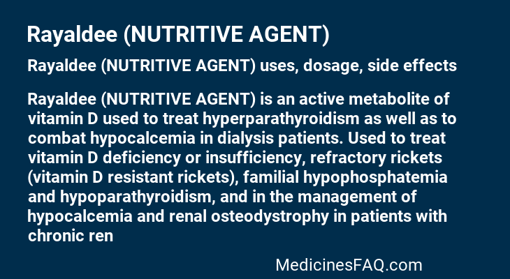 Rayaldee (NUTRITIVE AGENT)