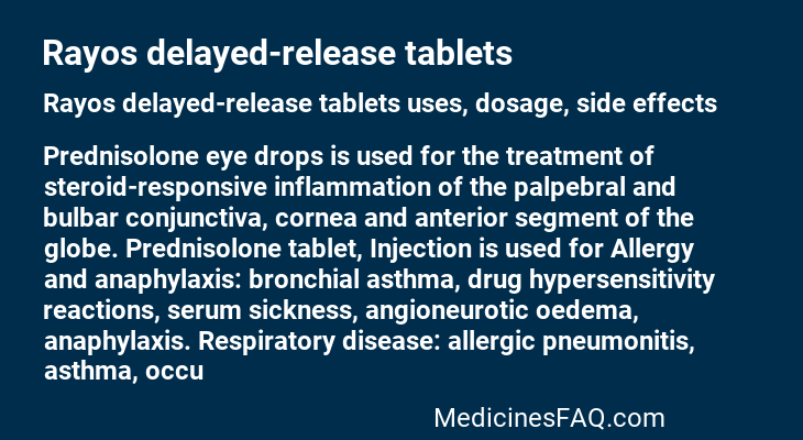 Rayos delayed-release tablets