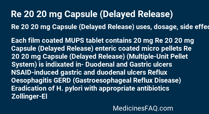 Re 20 20 mg Capsule (Delayed Release)