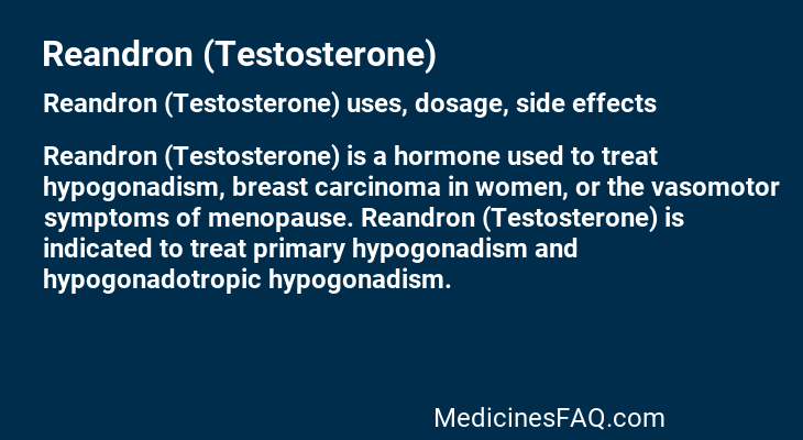 Reandron (Testosterone)