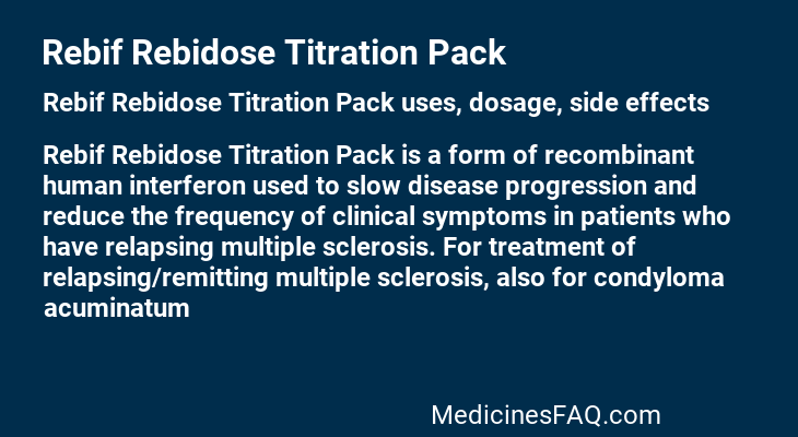 Rebif Rebidose Titration Pack