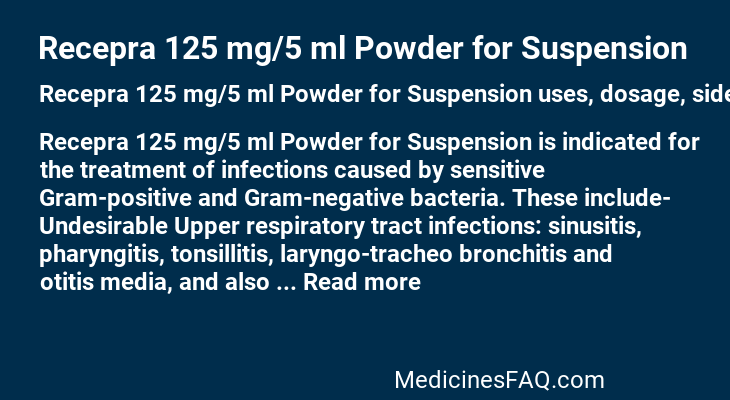 Recepra 125 mg/5 ml Powder for Suspension