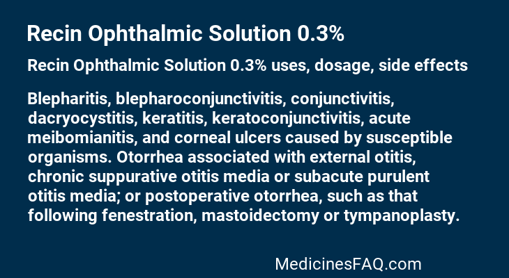 Recin Ophthalmic Solution 0.3%