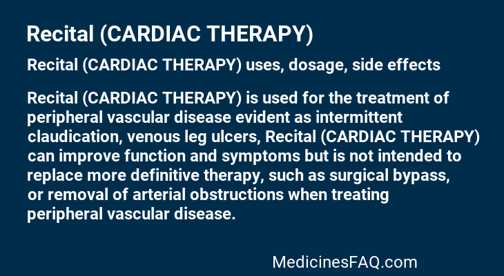 Recital (CARDIAC THERAPY)