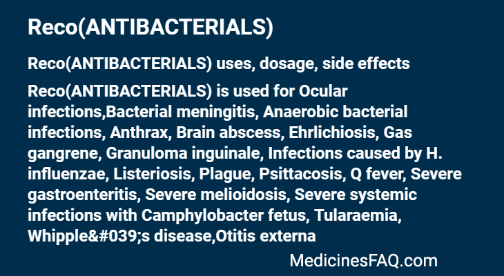 Reco(ANTIBACTERIALS)