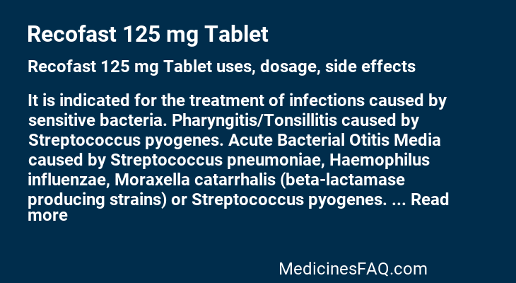 Recofast 125 mg Tablet