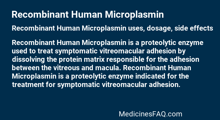 Recombinant Human Microplasmin