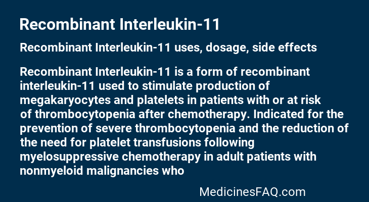 Recombinant Interleukin-11