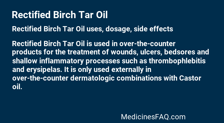 Rectified Birch Tar Oil