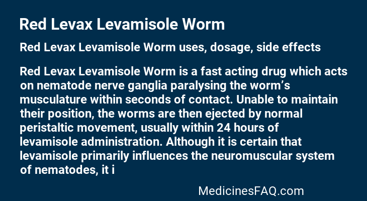 Red Levax Levamisole Worm