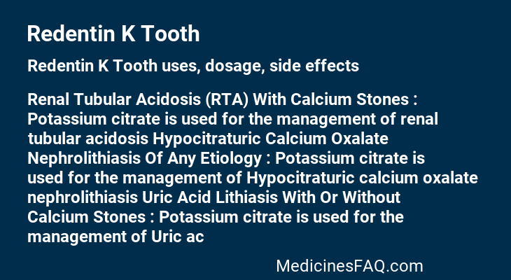 Redentin K Tooth