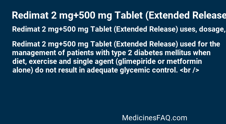 Redimat 2 mg+500 mg Tablet (Extended Release)