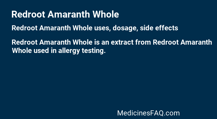 Redroot Amaranth Whole