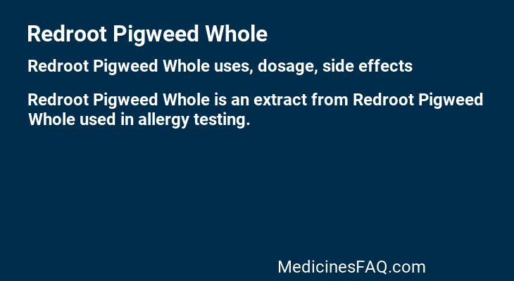 Redroot Pigweed Whole